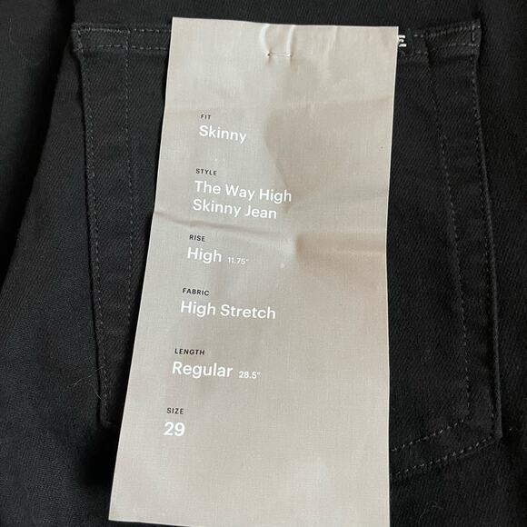 NEW Everlane The Way High Skinny Jeans‎ in Black Size 29 Reg - Picture 6 of 6